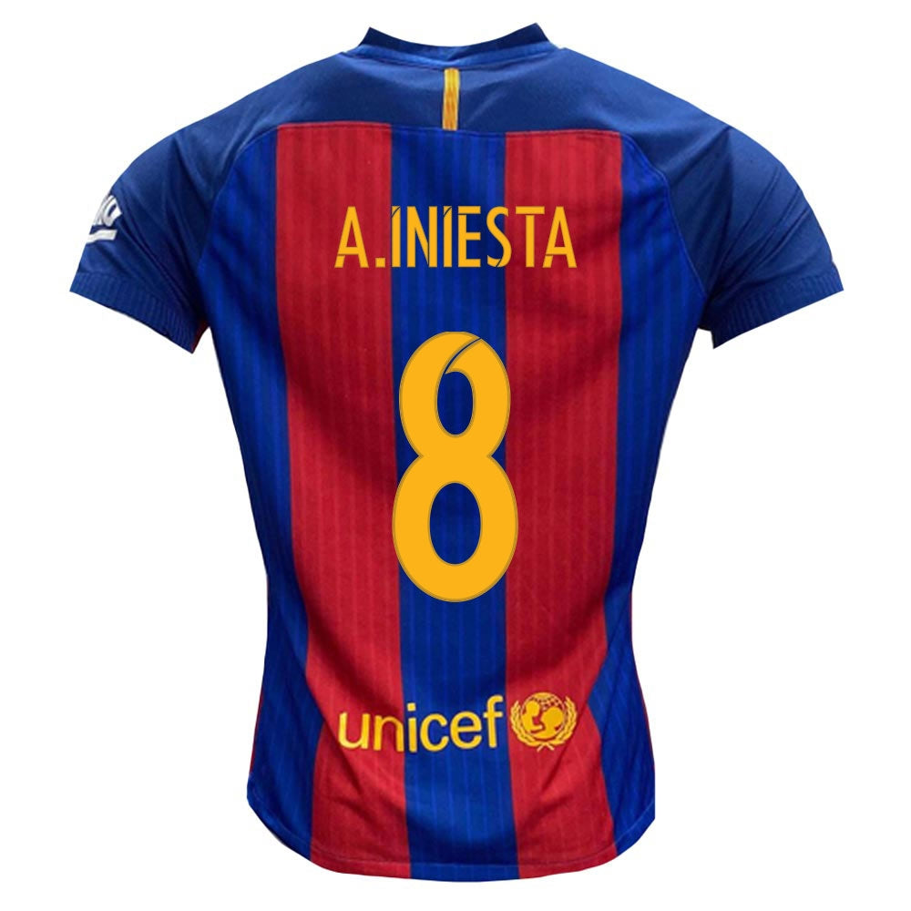 2016-2017 Barcelona Home (A.INIESTA 8) (Excellent)_0