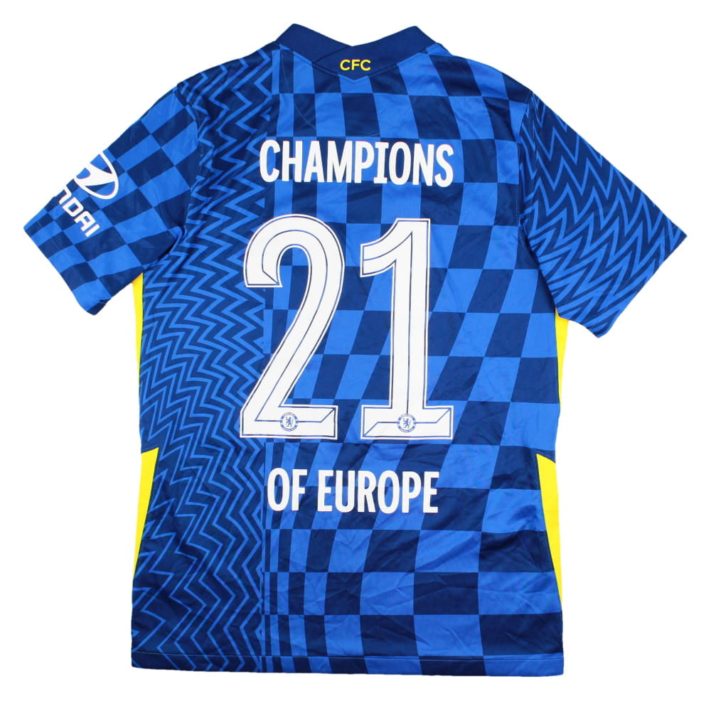 Chelsea 2021-22 Home Shirt (M) Champions Of Europe #21 (Mint)_0