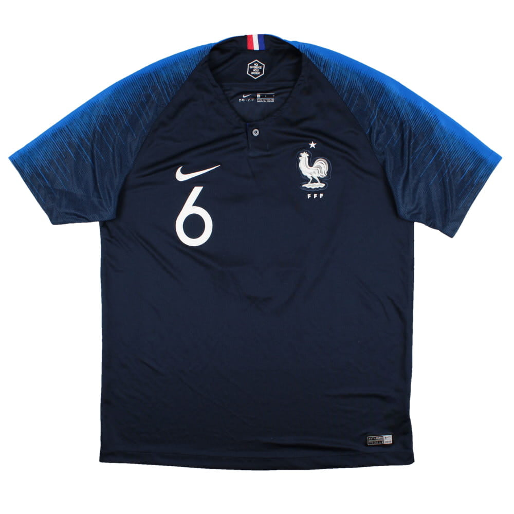 France 2018-19 Home Shirt (Pogba #6) (L) Pogba #6 (Excellent)_1