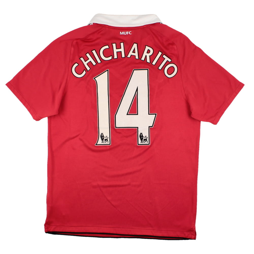 Manchester United 2010-11 Home Shirt (M) Chicharito #14 (Very Good)_0