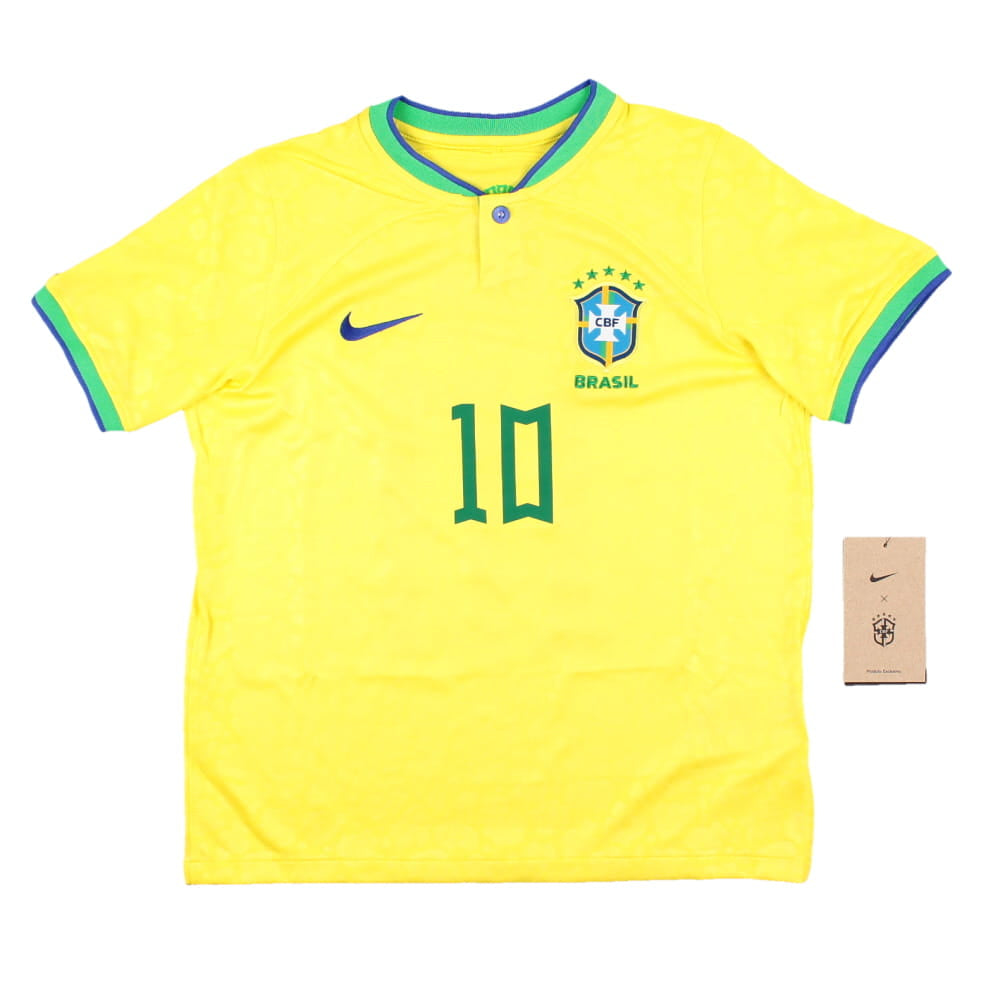 Brazil 2022-23 Home Shirt (XLB) Neymar Jr #10 (Mint)_1