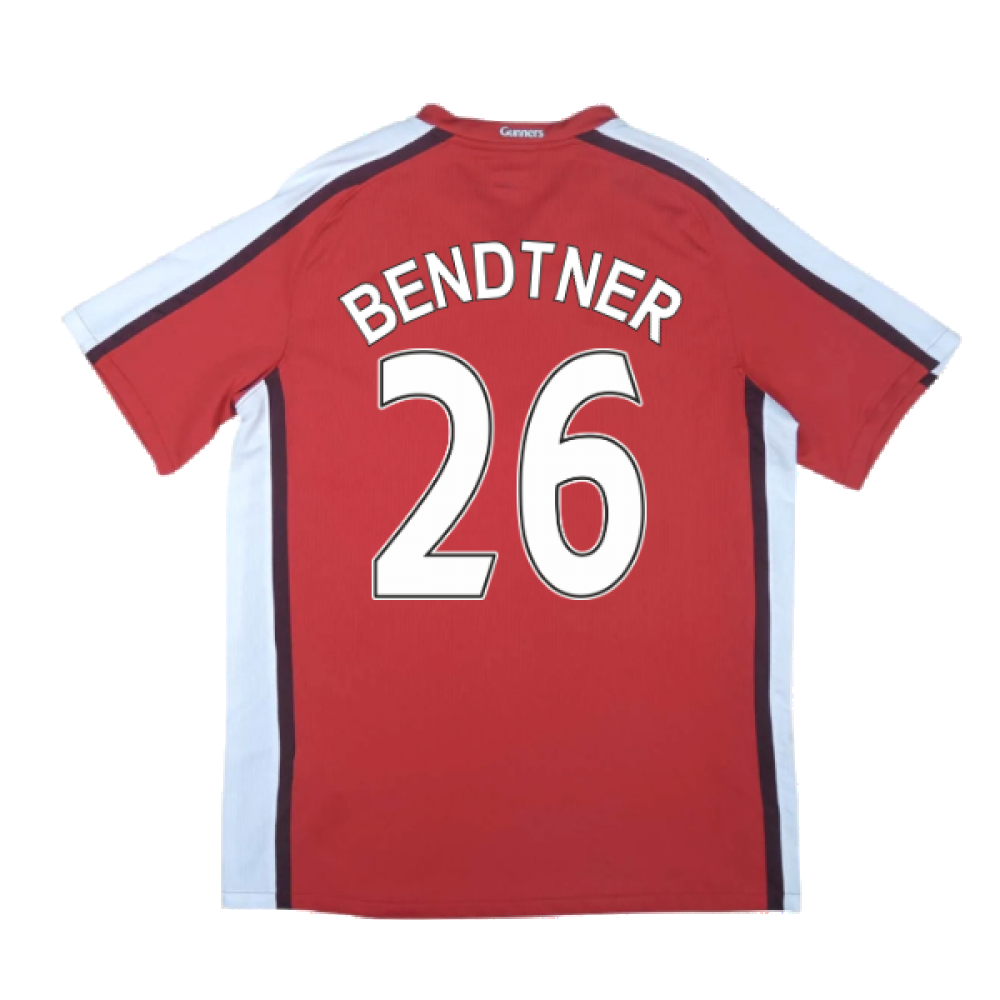 Arsenal 2008-10 Home Shirt ((Excellent) L) (Bendtner 26)_2