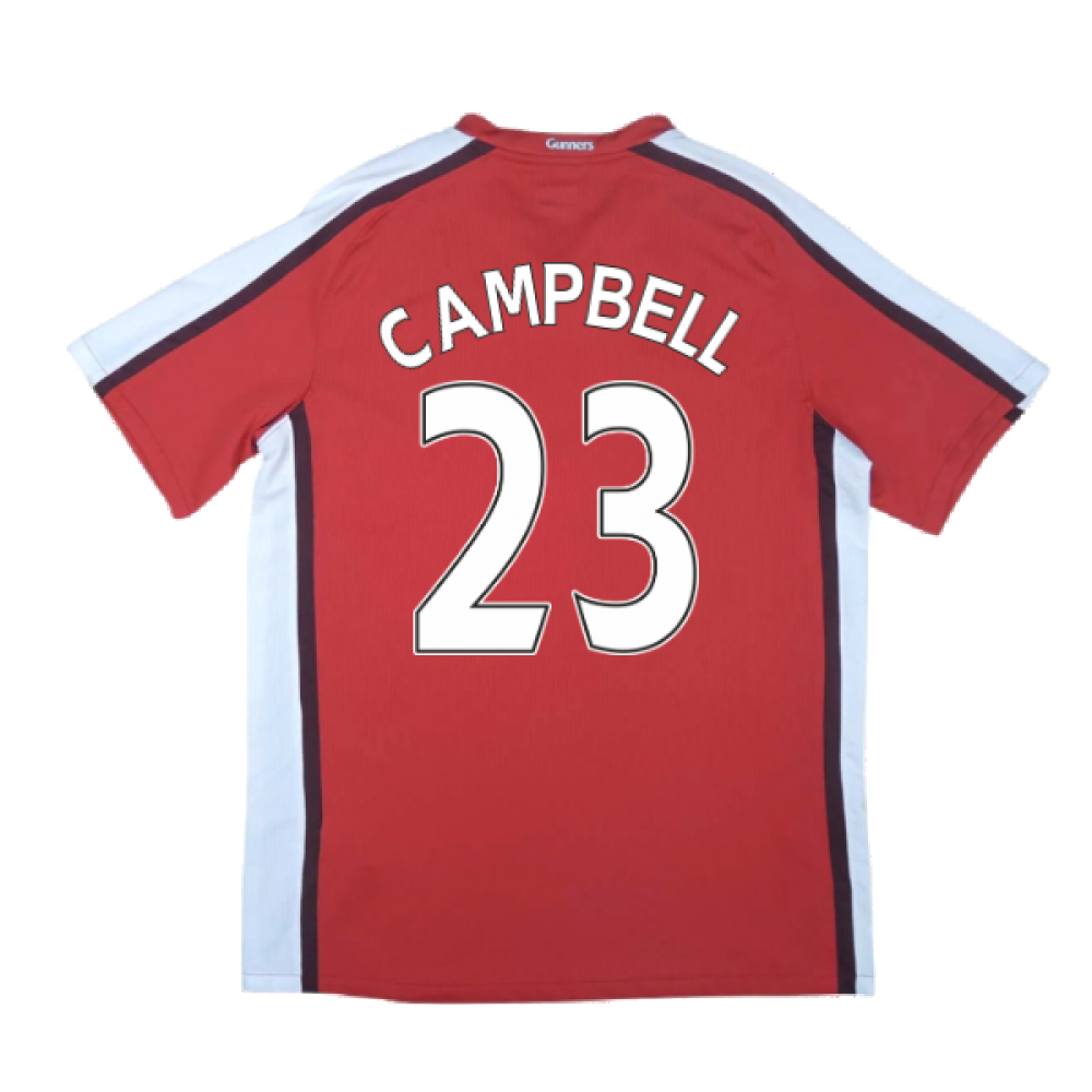 Arsenal 2008-10 Home Shirt ((Excellent) L) (CAMPBELL 23)_2