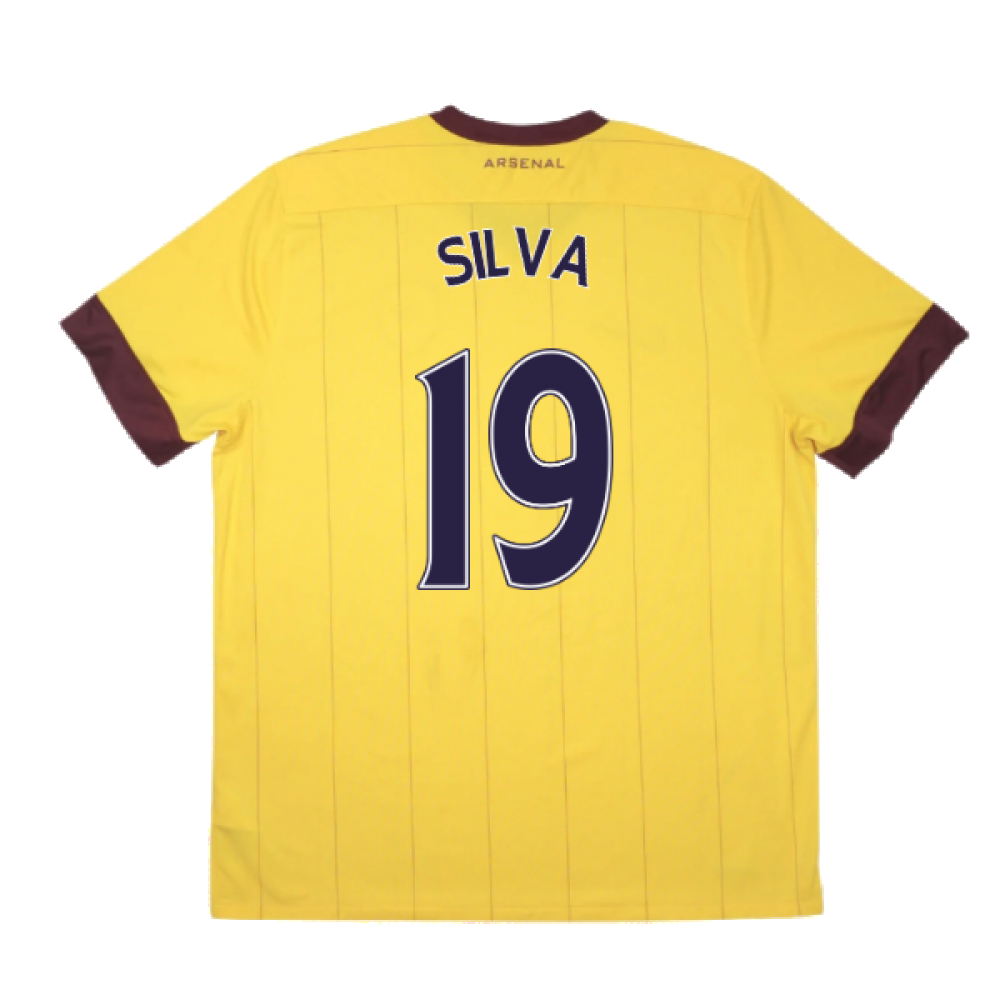 Arsenal 2010-11 Away Shirt ((Good) M) (Silva 19)_2