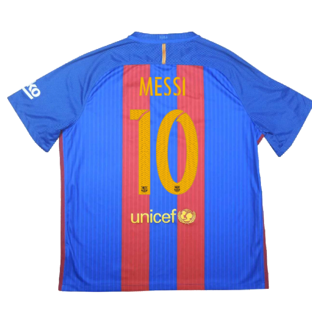 Barcelona 2016-17 Home Shirt (S) (Messi 10) (Good)_1