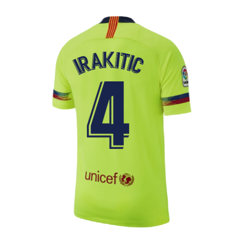 Barcelona 2018-19 Away Shirt ((Excellent) S) (I.Rakitic 4)_2