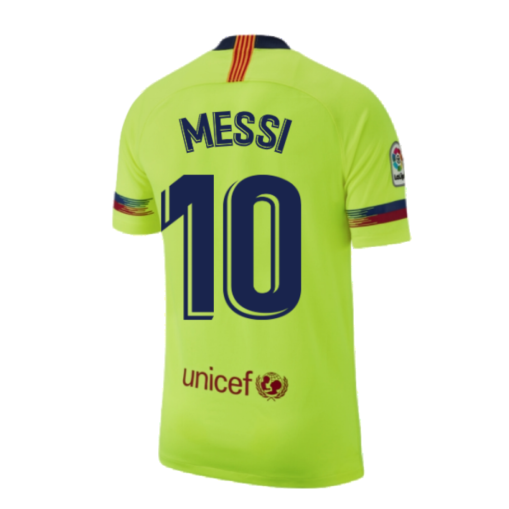 Barcelona 2018-19 Away Shirt ((Excellent) S) (Messi 10)_2