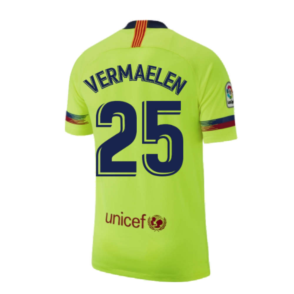 Barcelona 2018-19 Away Shirt ((Excellent) S) (Vermaelen 25)_2