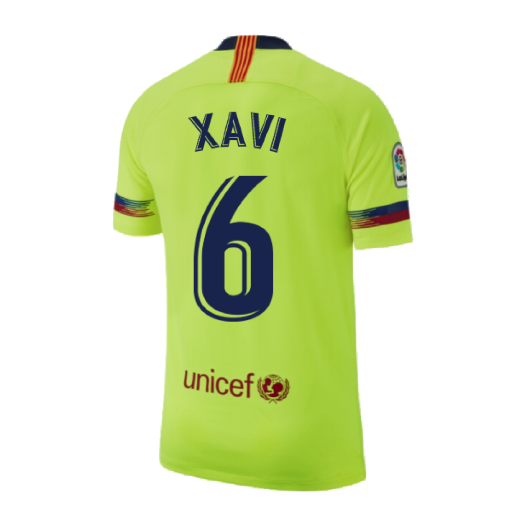 Barcelona 2018-19 Away Shirt ((Excellent) S) (Xavi 6)_2