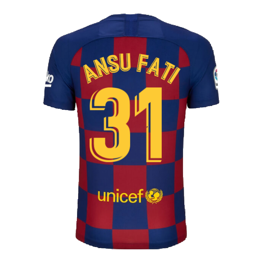 Barcelona 2019-20 Home Shirt ((Excellent) M) (Ansu Fati 31)_2