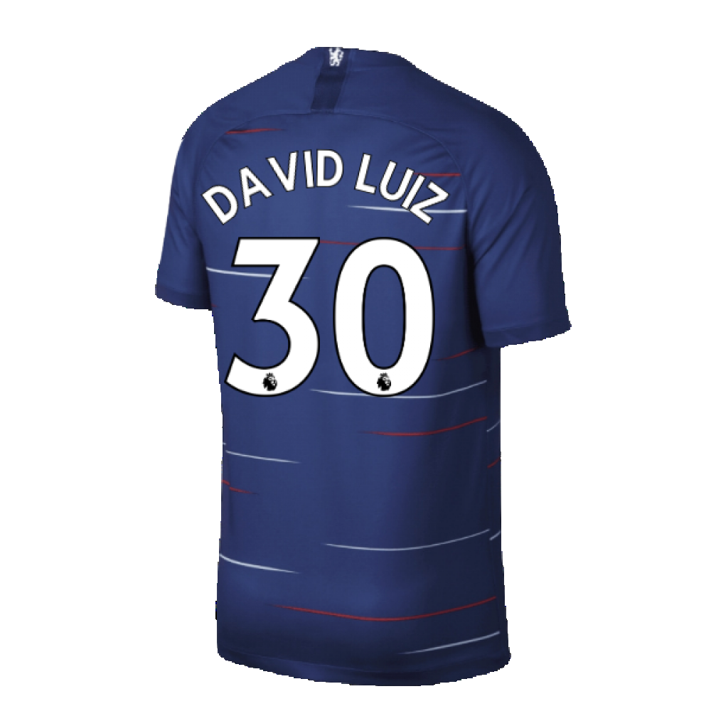 Chelsea 2018-19 Home Shirt ((Excellent) XXL) (David Luiz 30)_2