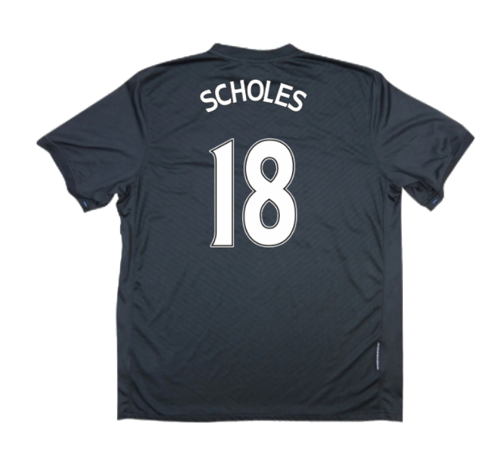 Manchester United 2009-10 Away Shirt ((Excellent) L) (Scholes 18)_2