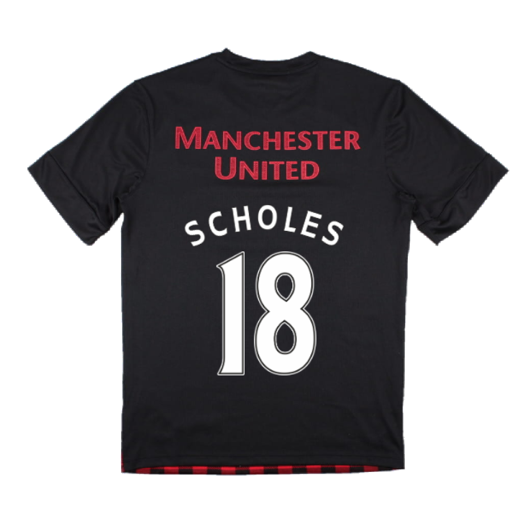 Manchester United 2010-2011 Training Shirt (M) (Scholes 18) (Excellent)_1