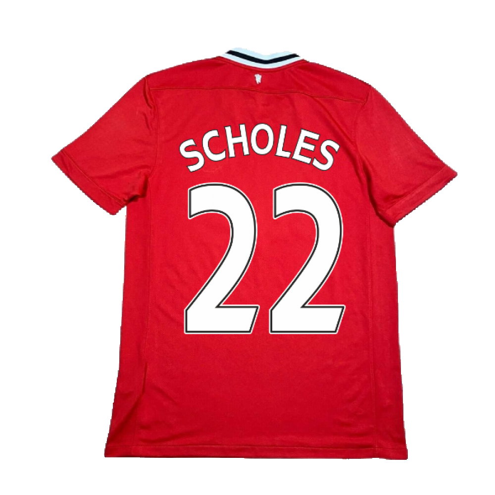 Manchester United 2011-12 Home Shirt ((Good) M) (Scholes 22)_2