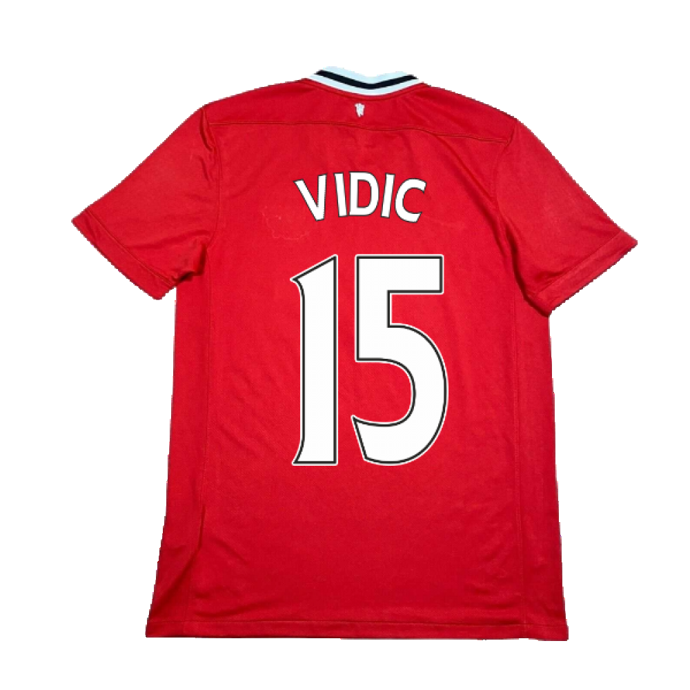 Manchester United 2011-12 Home Shirt ((Good) M) (Vidic 15)_2