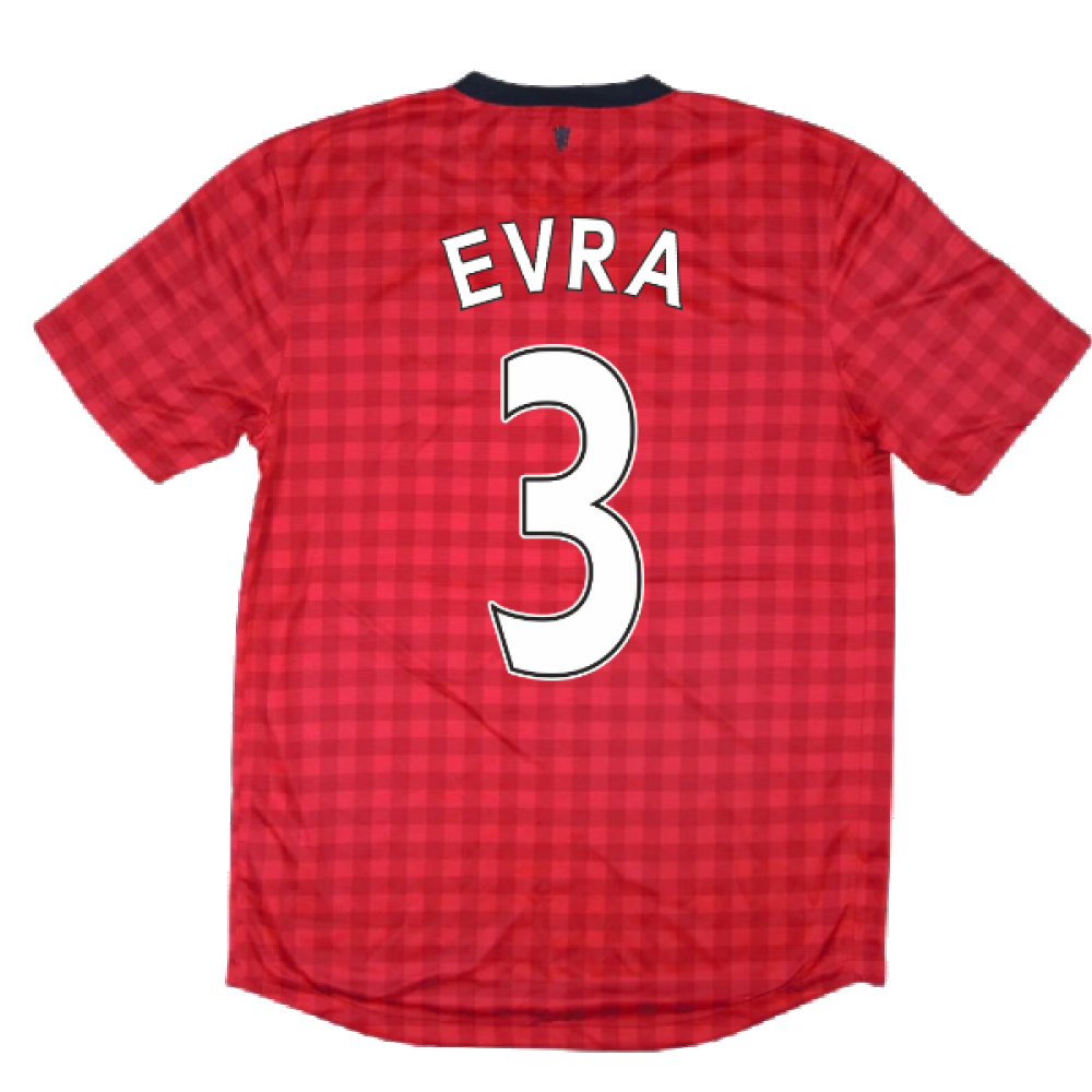 Manchester United 2012-13 Home Shirt ((Excellent) M) (Evra 3)_2