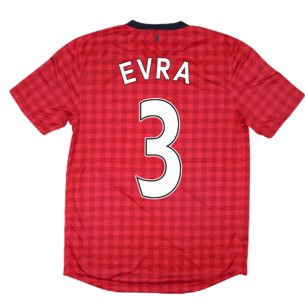 Manchester United 2012-13 Home Shirt ((Excellent) S) (Evra 3)_2