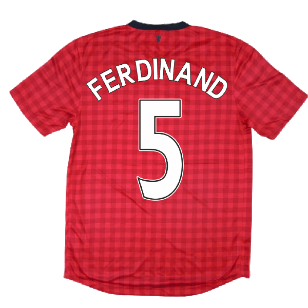 Manchester United 2012-13 Home Shirt ((Excellent) S) (Ferdinand 5)_2