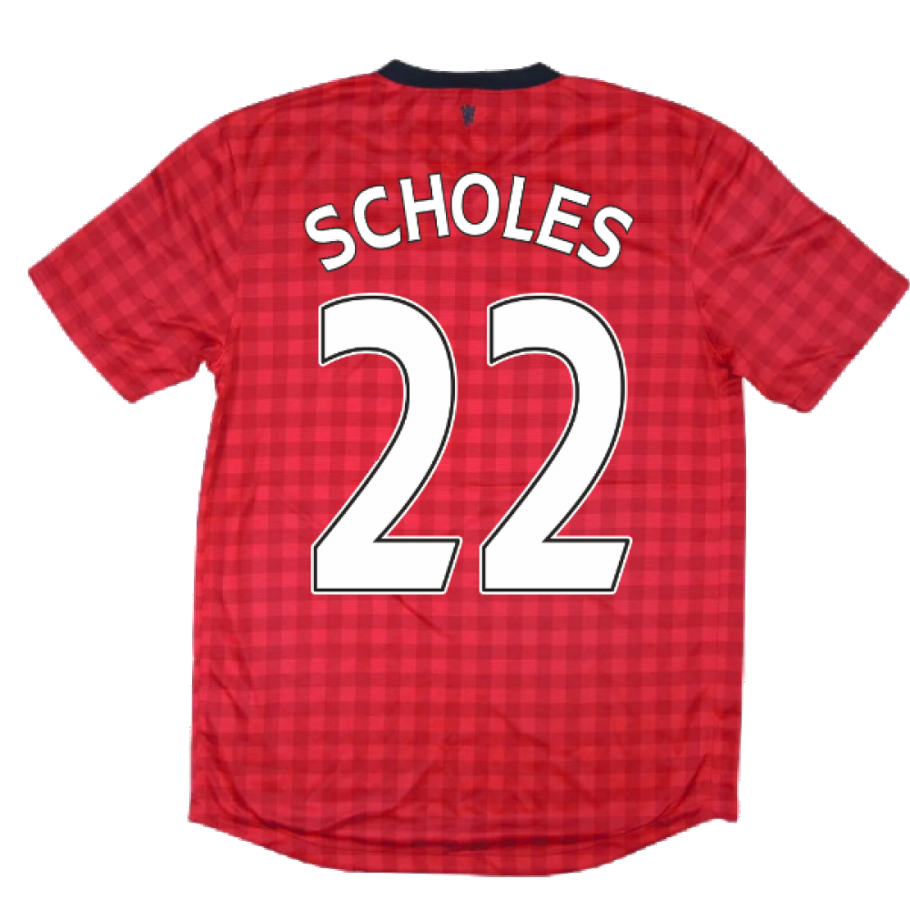 Manchester United 2012-13 Home Shirt ((Excellent) S) (Scholes 22)_2