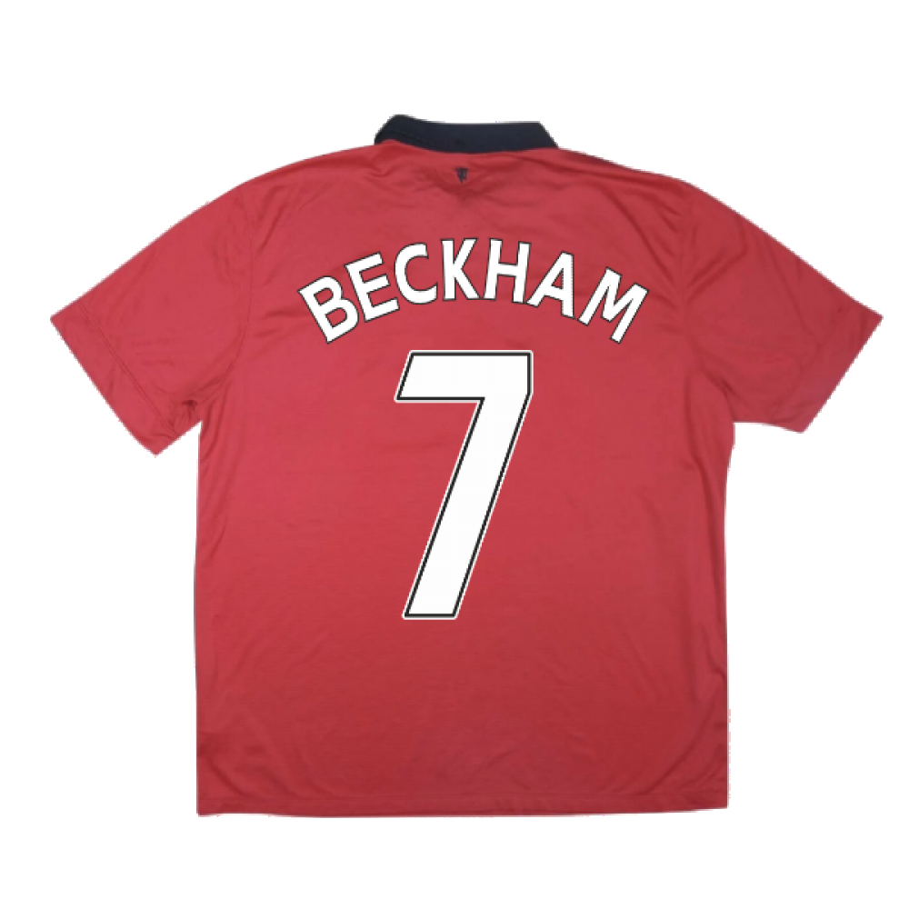 Manchester United 2013-14 Home Shirt ((Excellent) XL) (BECKHAM 7)_2