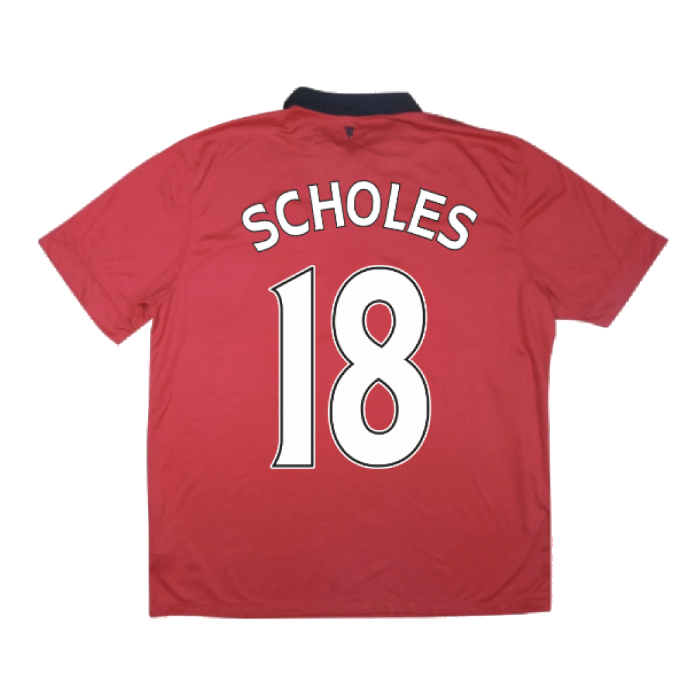 Manchester United 2013-14 Home Shirt ((Excellent) XL) (SCHOLES 18)_2