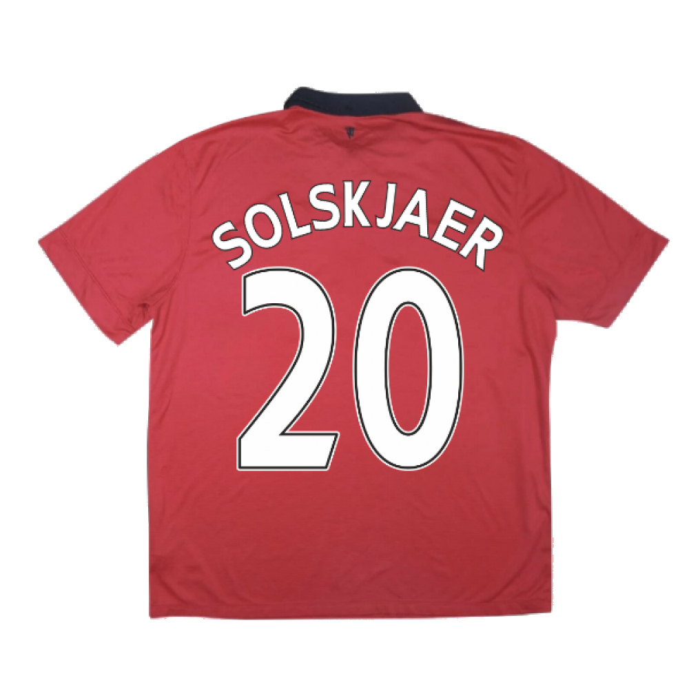 Manchester United 2013-14 Home Shirt ((Excellent) XL) (SOLSKJAER 20)_2