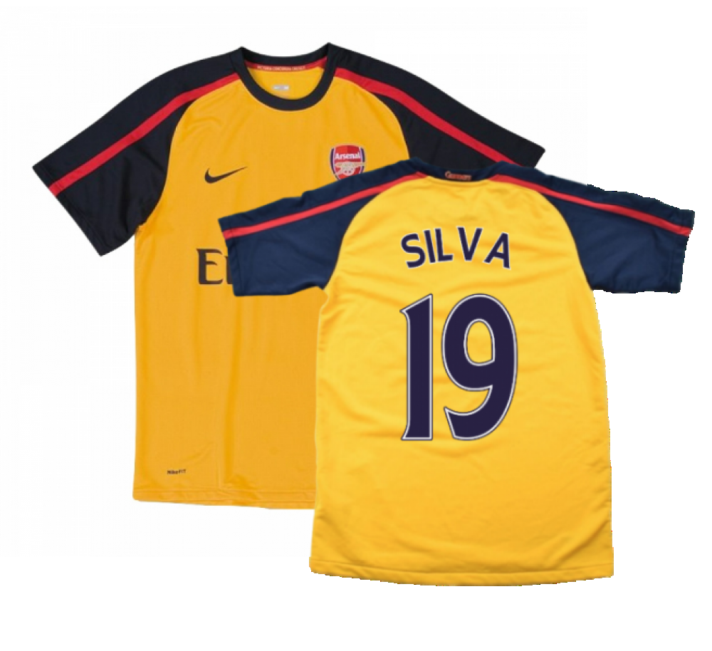 Arsenal 2008-09 Away Shirt ((Excellent) XL) (Silva 19)_0