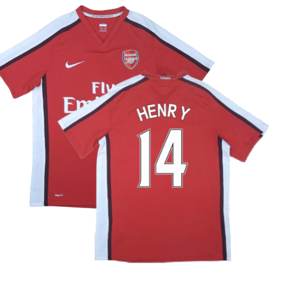 Arsenal 2008-10 Home Shirt ((Excellent) L) (HENRY 14)_0