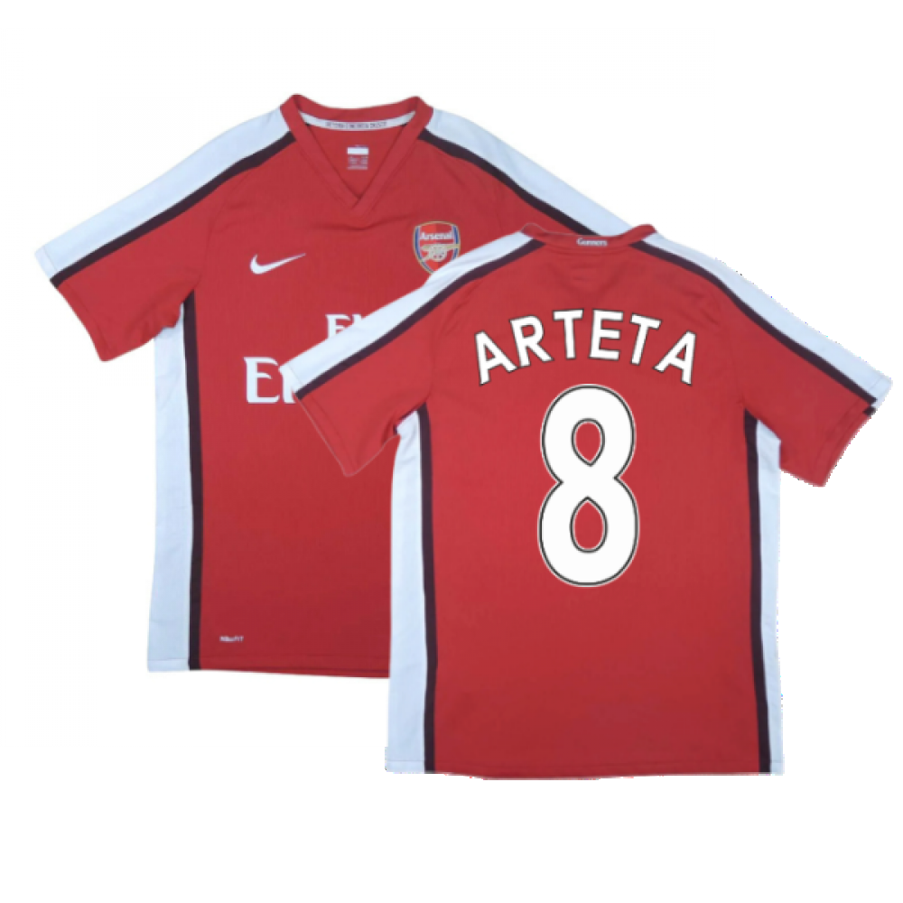 Arsenal 2008-10 Home Shirt ((Excellent) XL) (ARTETA 8)_0