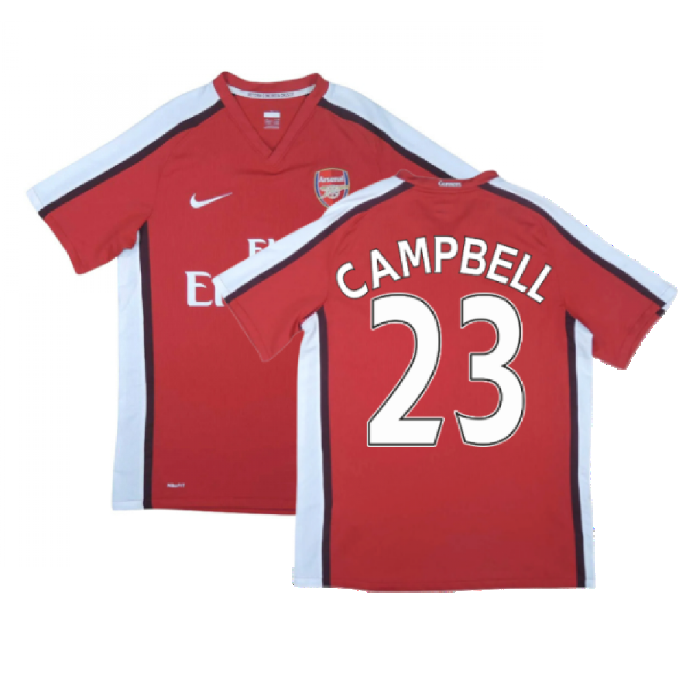 Arsenal 2008-10 Home Shirt ((Excellent) XL) (CAMPBELL 23)_0