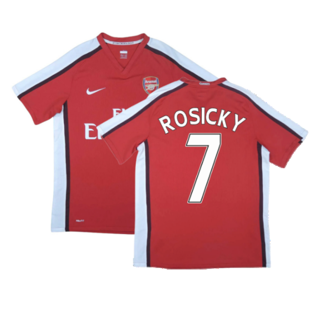 Arsenal 2008-10 Home Shirt ((Excellent) XL) (Rosicky 7)_0