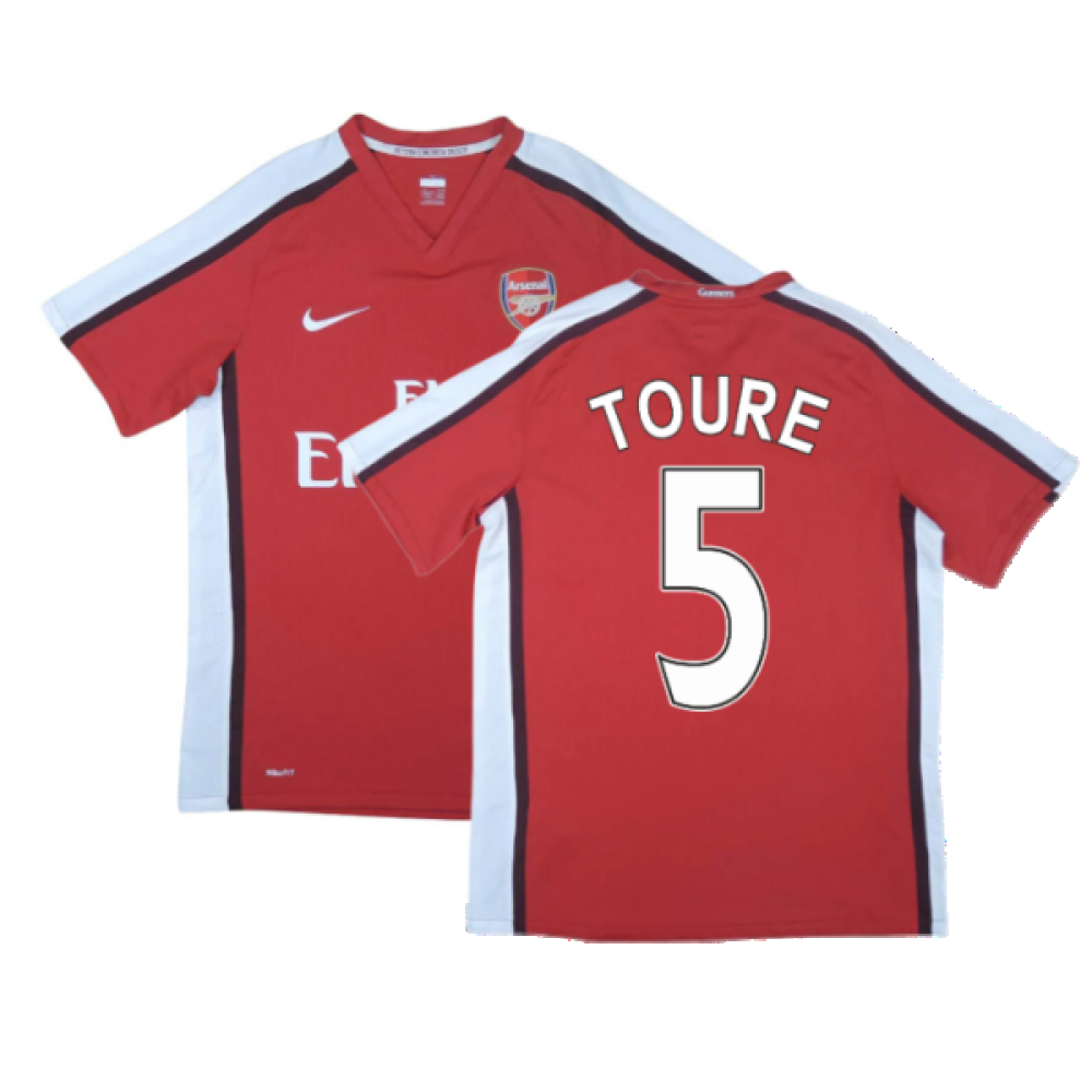 Arsenal 2008-10 Home Shirt ((Excellent) XL) (Toure 5)_0