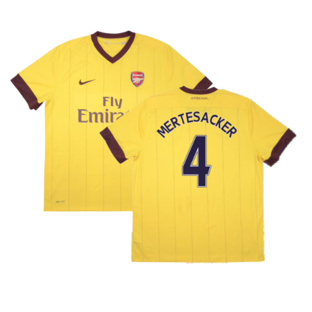 Arsenal 2010-11 Away Shirt ((Good) XXL) (MERTESACKER 4)_0