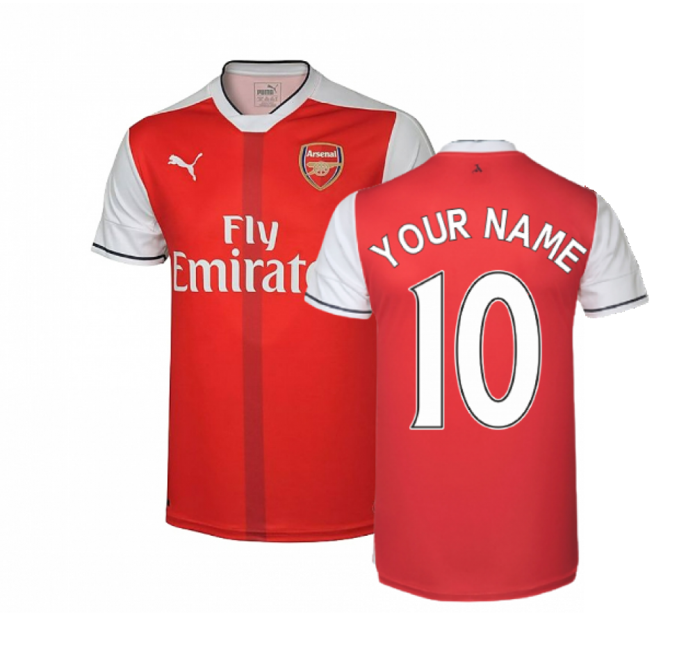 Arsenal 2016 17 Home Shirt Excellent L Your Name Soccer