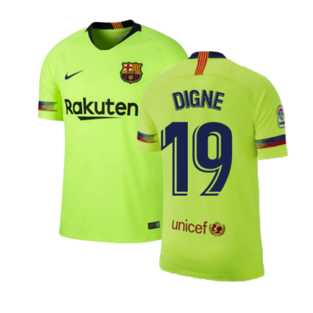 Barcelona 2018-19 Away Shirt ((Excellent) S) (Digne 19)_0