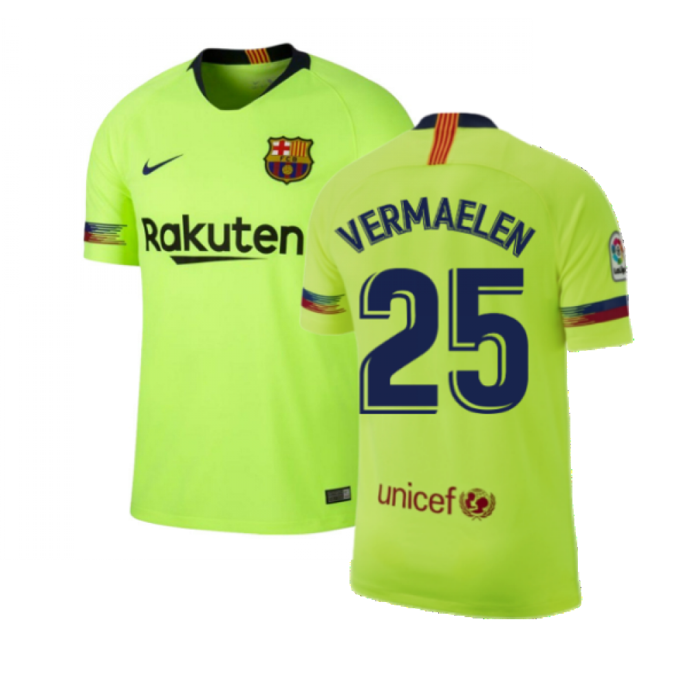 Barcelona 2018-19 Away Shirt ((Excellent) S) (Vermaelen 25)_0