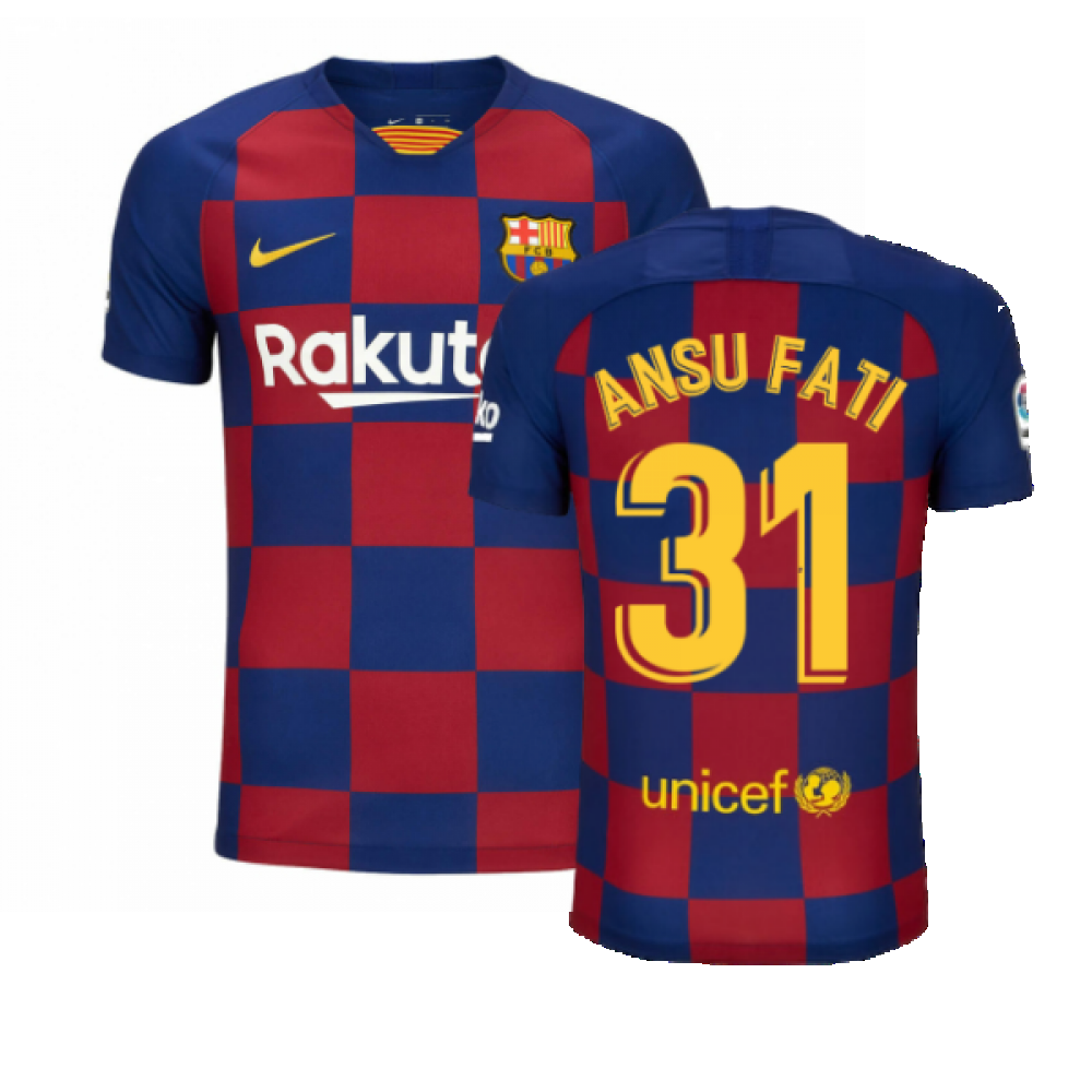 Barcelona 2019-20 Home Shirt ((Excellent) M) (Ansu Fati 31)_0