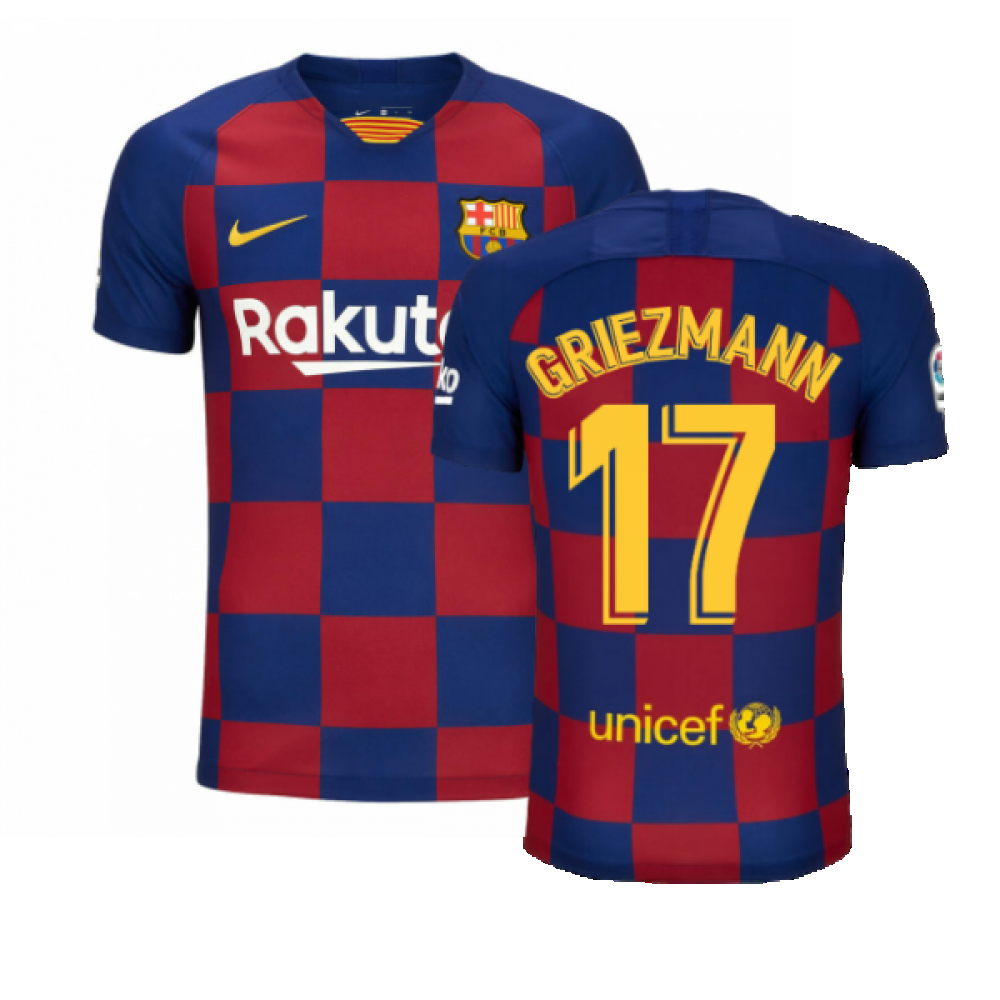 Barcelona 2019-20 Home Shirt ((Excellent) M) (Griezmann 17)_0