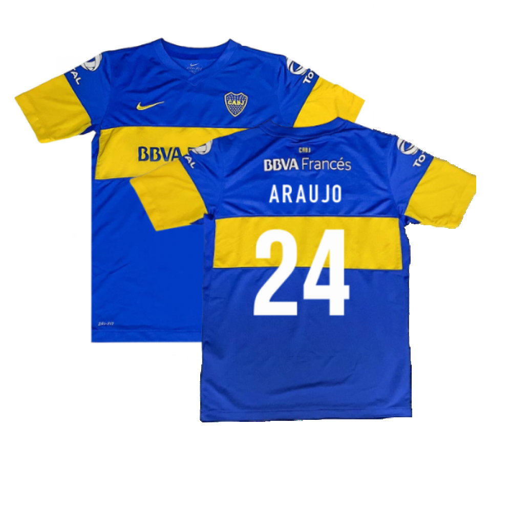 Boca Juniors 2011-12 Home Shirt ((Very Good) S) (ARAUJO 24)_0