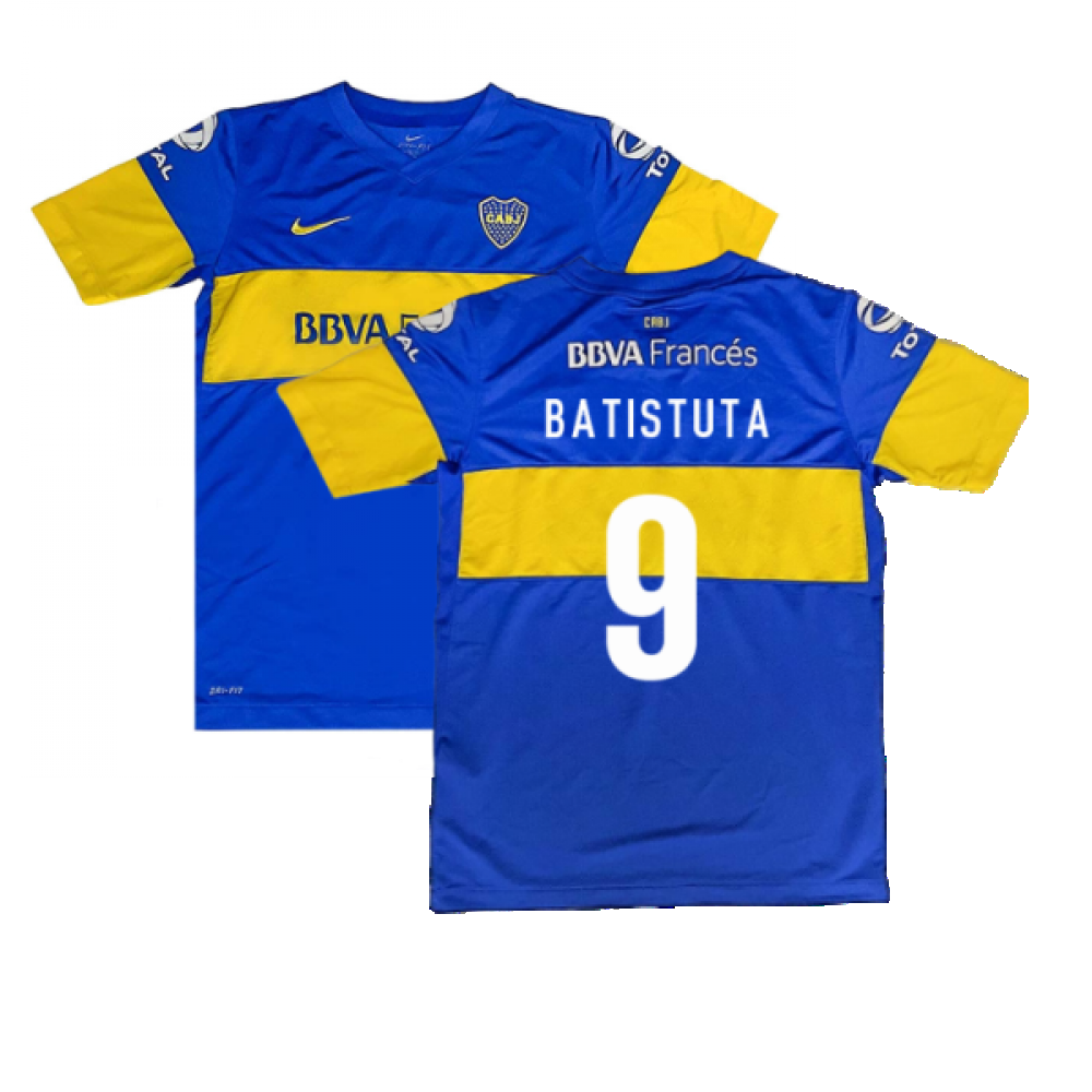 Boca Juniors 2011-12 Home Shirt ((Very Good) S) (BATISTUTA 9)_0