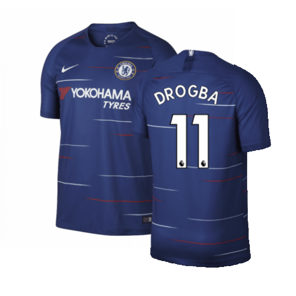 Chelsea 2018-19 Home Shirt ((Excellent) XXL) (Drogba 11)_0