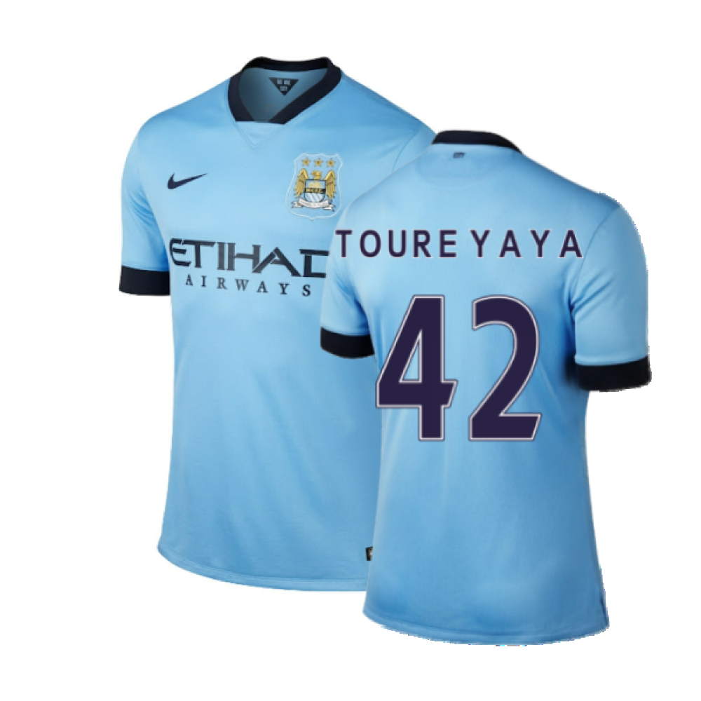 Manchester City 2014-15 Home Shirt ((Very Good) 3XL) (TOURE YAYA 42)