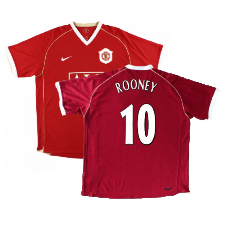 Manchester United 2006-07 Home Shirt ((Very Good) M) (ROONEY 10)