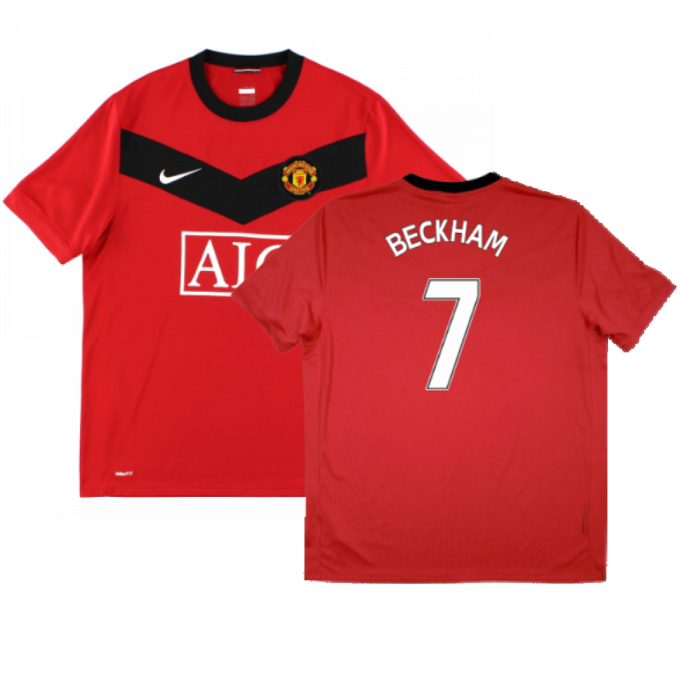 Manchester United 2009-10 Home Shirt ((Excellent) XL) (BECKHAM 7)_0