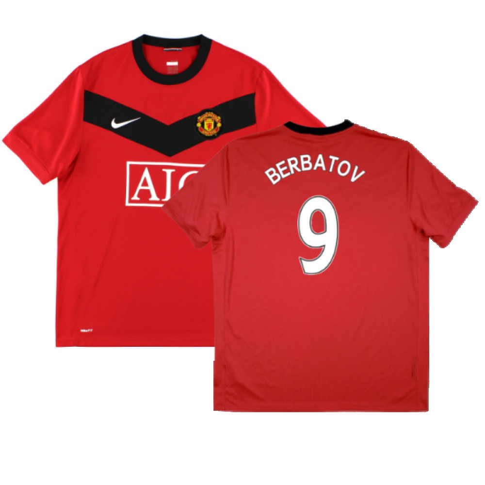 Manchester United 2009-10 Home Shirt ((Excellent) XL) (Berbatov 9)_0