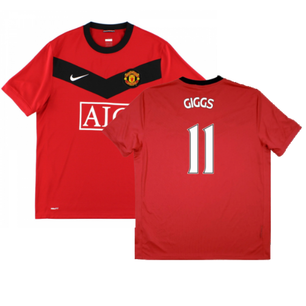 Manchester United 2009-10 Home Shirt ((Excellent) XL) (Giggs 11)_0