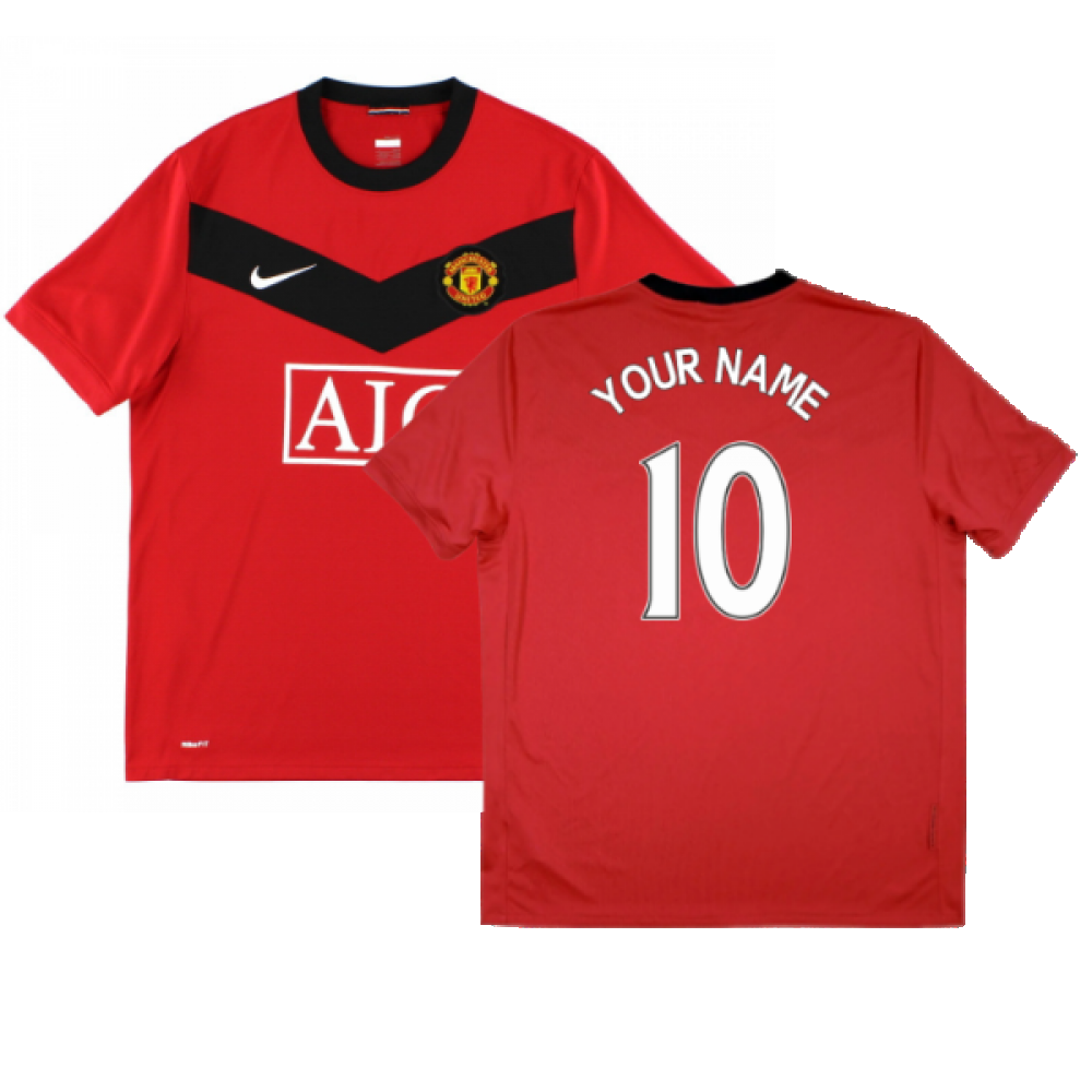 Manchester United 2009-10 Home Shirt ((Excellent) XL) (Your Name)_0