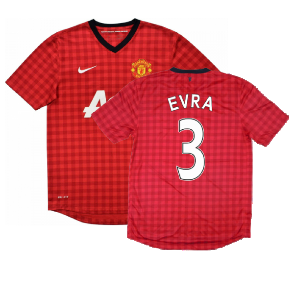 Manchester United 2012-13 Home Shirt ((Excellent) M) (Evra 3)_0