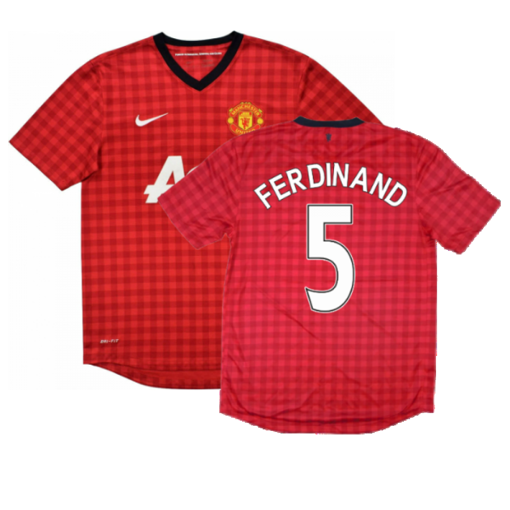 Manchester United 2012-13 Home Shirt ((Excellent) M) (Ferdinand 5)_0