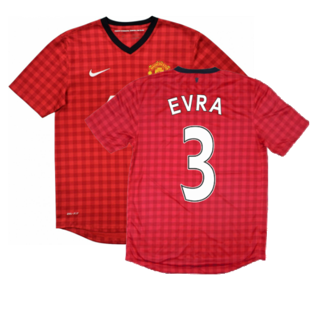 Manchester United 2012-13 Home Shirt ((Excellent) S) (Evra 3)_0